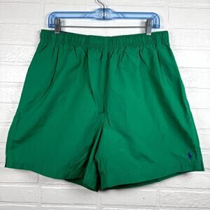 Polo Ralph Lauren Sport Swim Trunks Men XL Green Mesh Built-in Brief Drawstring